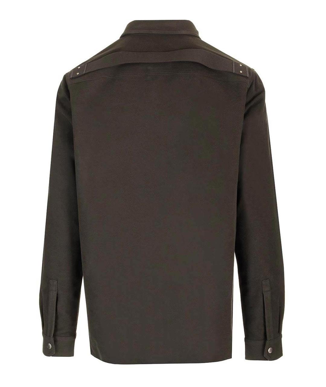 RICK OWENS Коричневая шерстяная классическая рубашка, фото 2