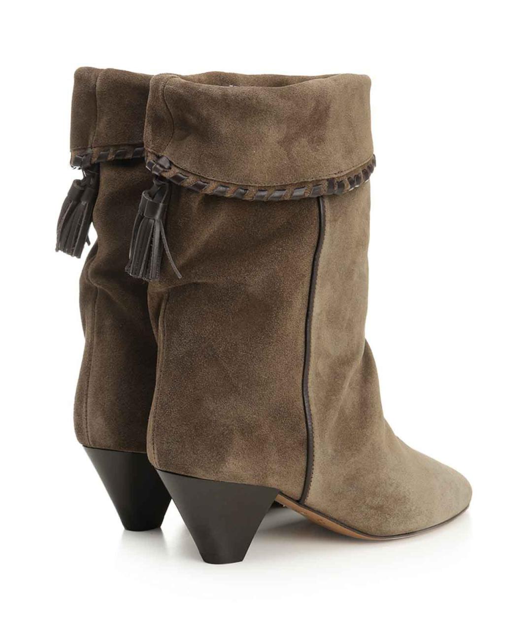 ISABEL MARANT Коричневые замшевые сапоги, фото 3