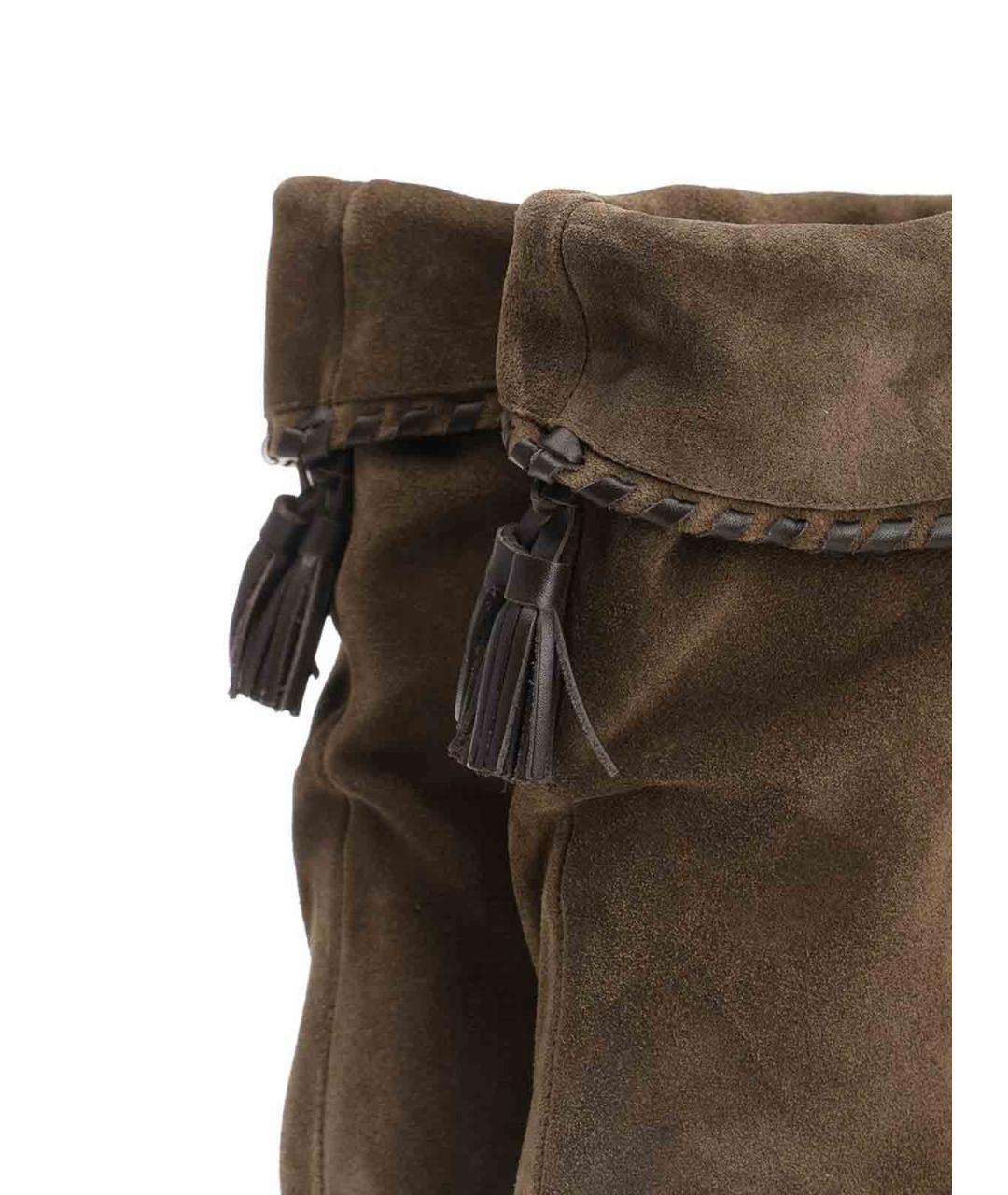 ISABEL MARANT Коричневые замшевые сапоги, фото 6