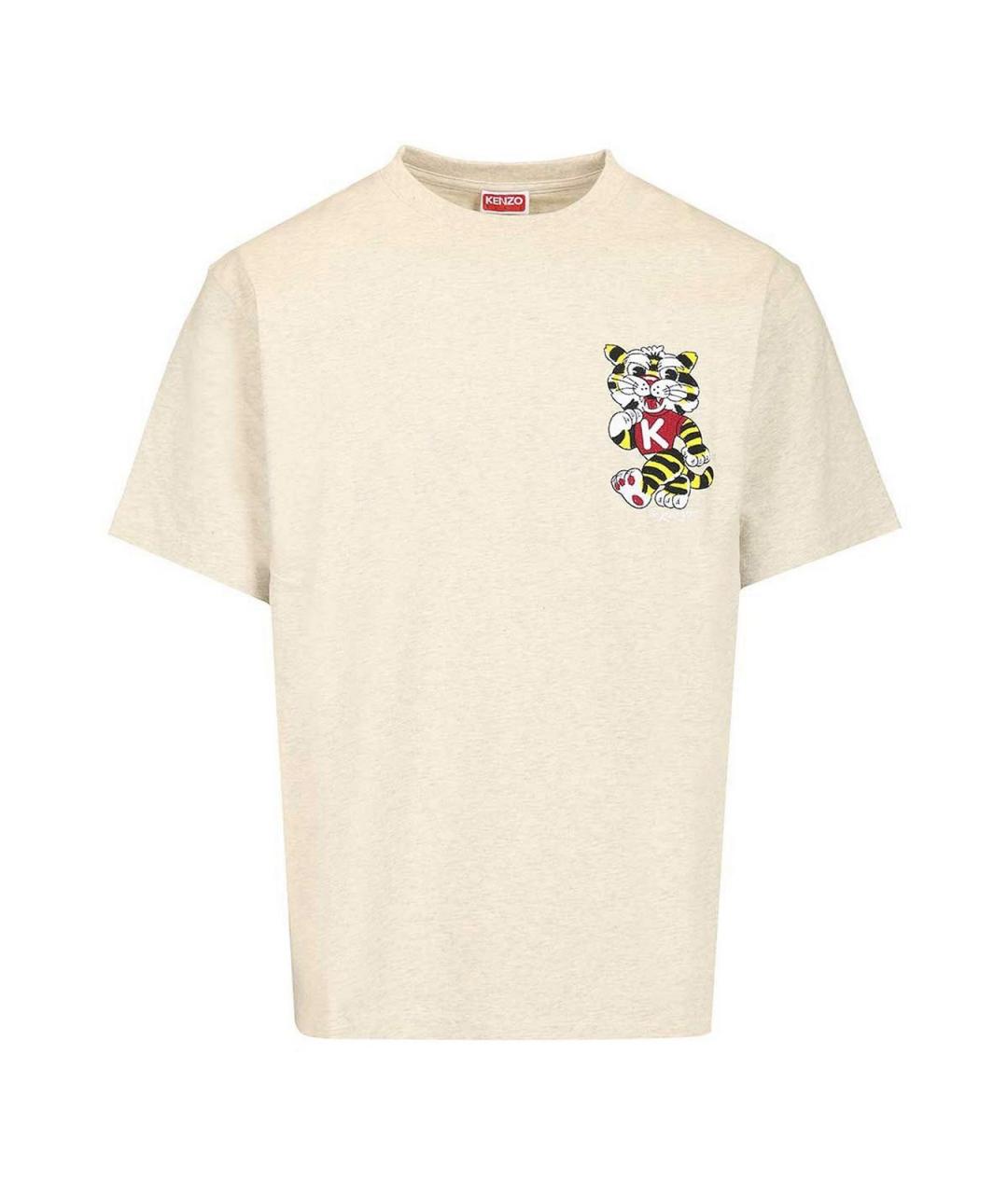 KENZO Серая хлопковая футболка, фото 1