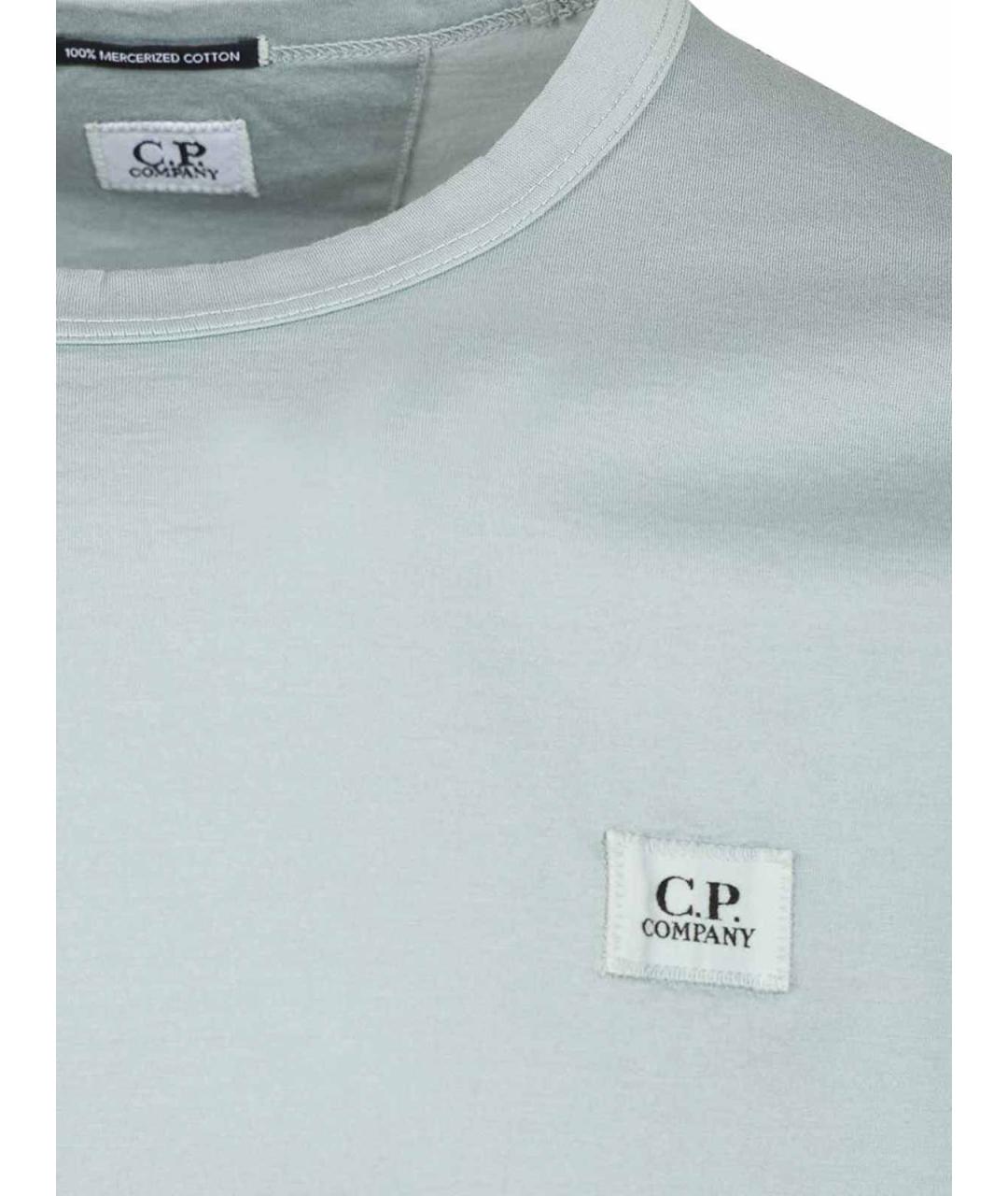 CP COMPANY Синяя хлопковая футболка, фото 3