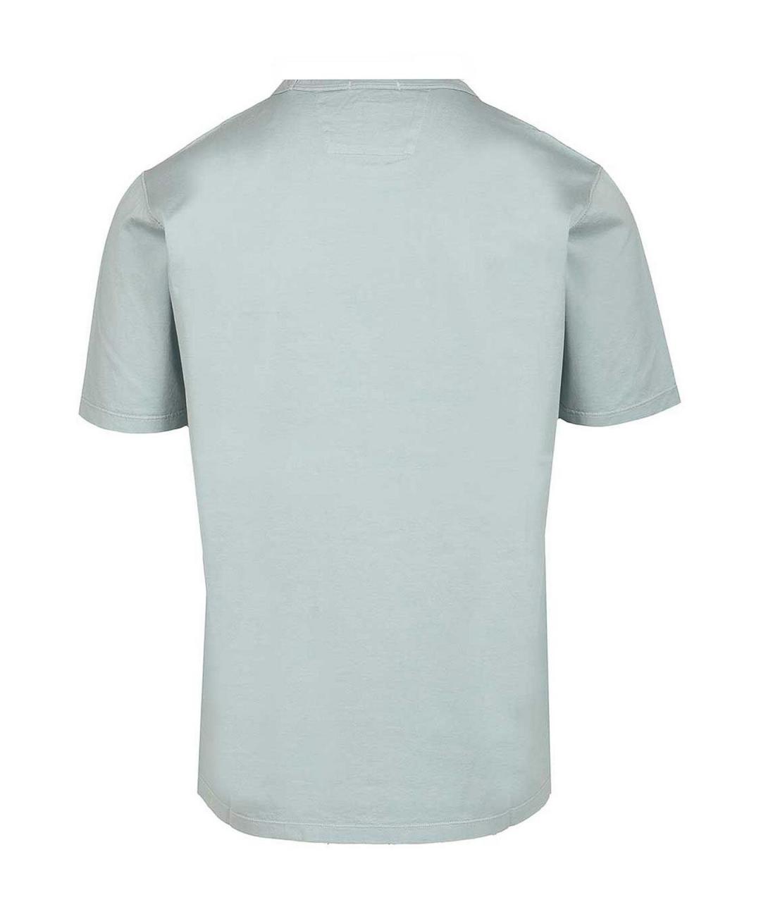 CP COMPANY Синяя хлопковая футболка, фото 2