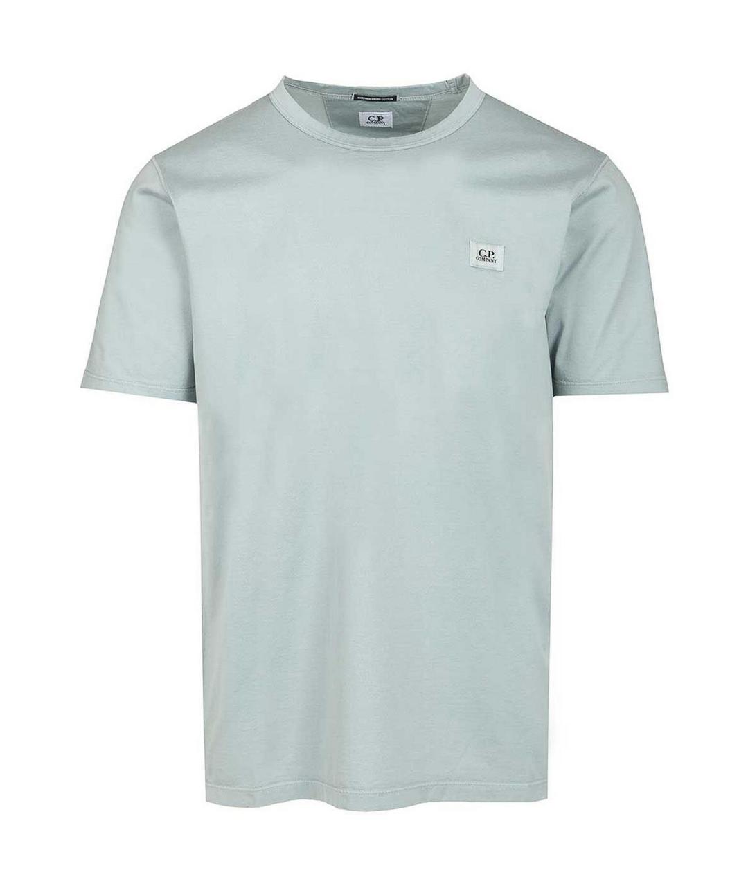 CP COMPANY Синяя хлопковая футболка, фото 1