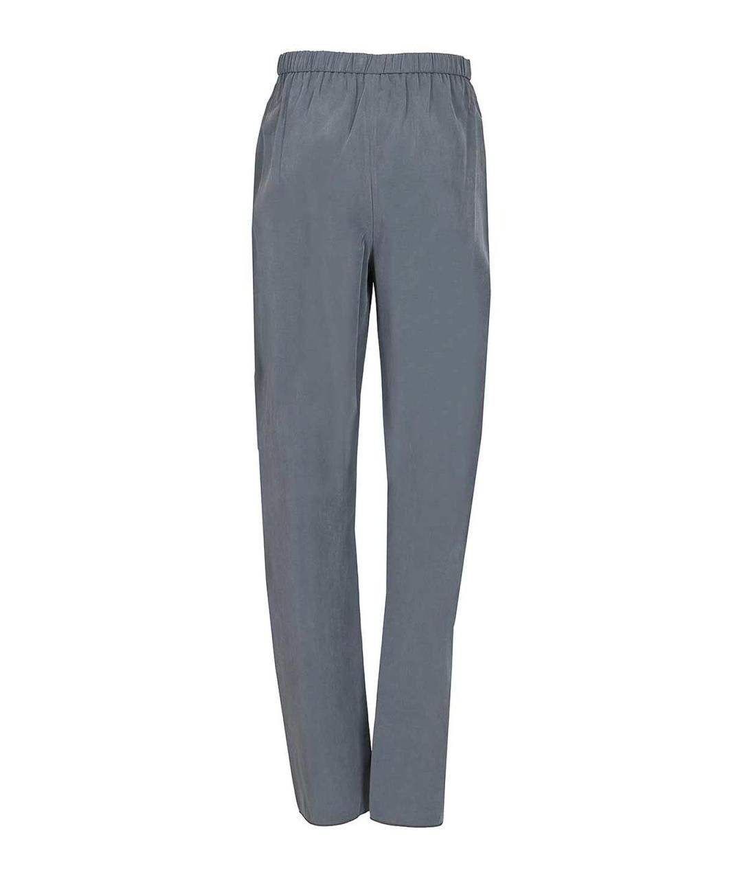 EMPORIO ARMANI Синие полиэстеровые прямые брюки, фото 2