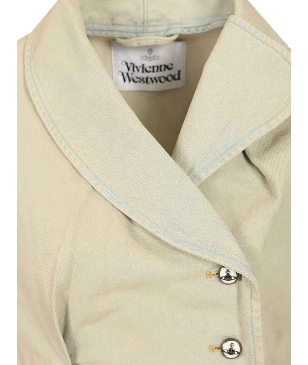 VIVIENNE WESTWOOD Голубой хлопковый жакет/пиджак, фото 4