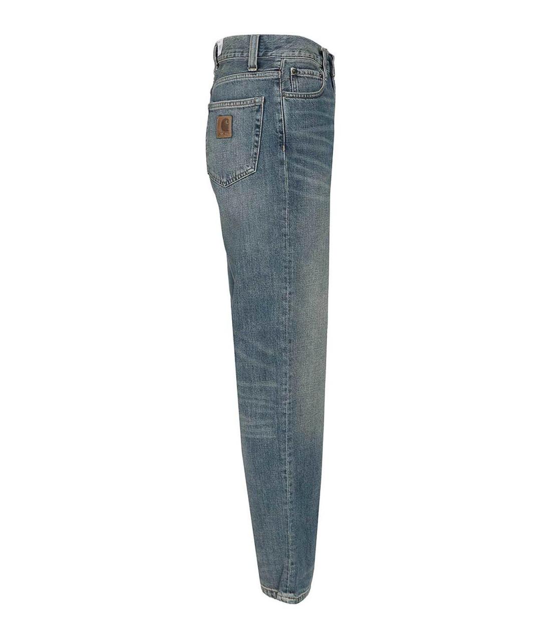 CARHARTT Синие хлопковые прямые джинсы, фото 3