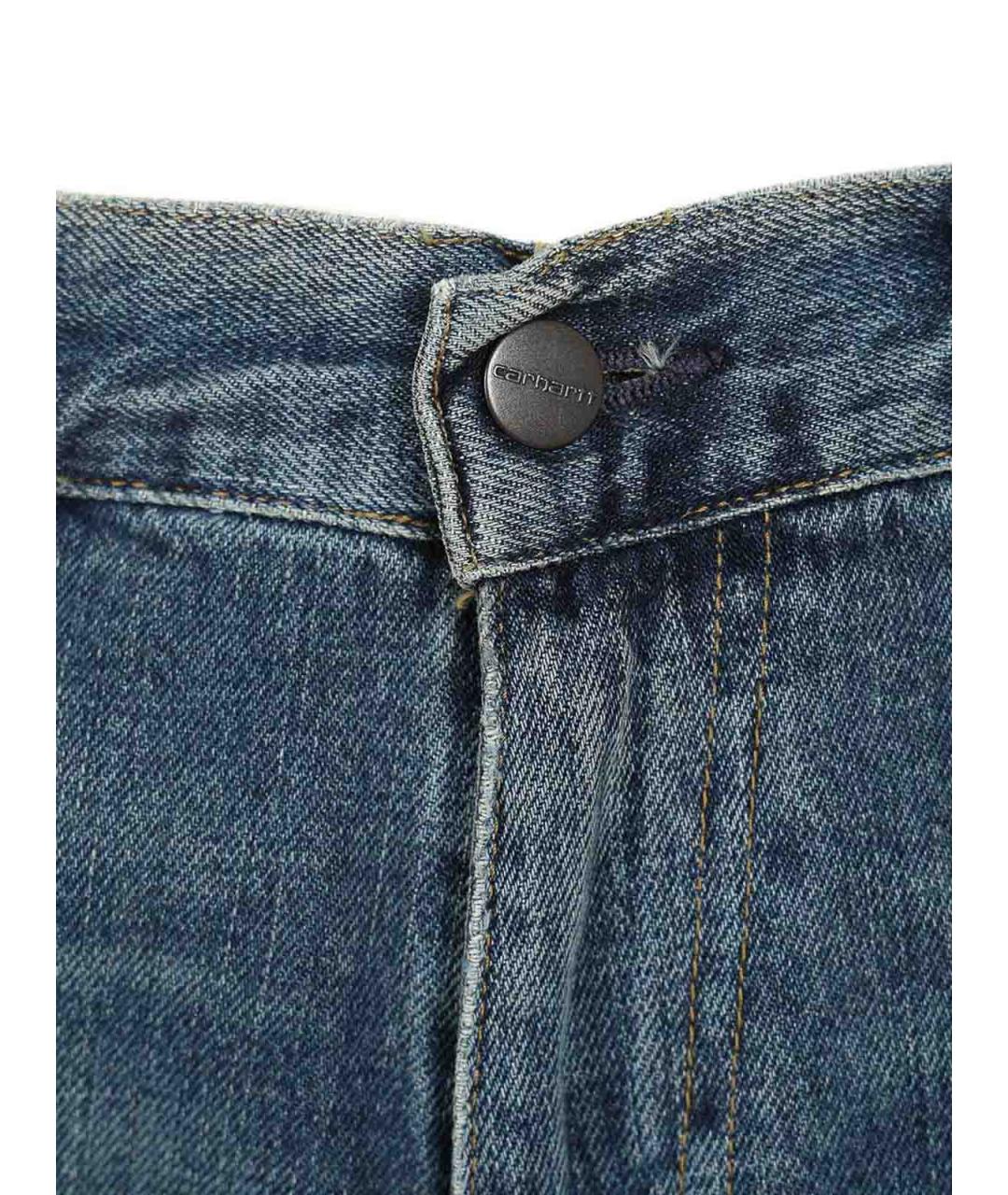 CARHARTT Синие хлопковые прямые джинсы, фото 4