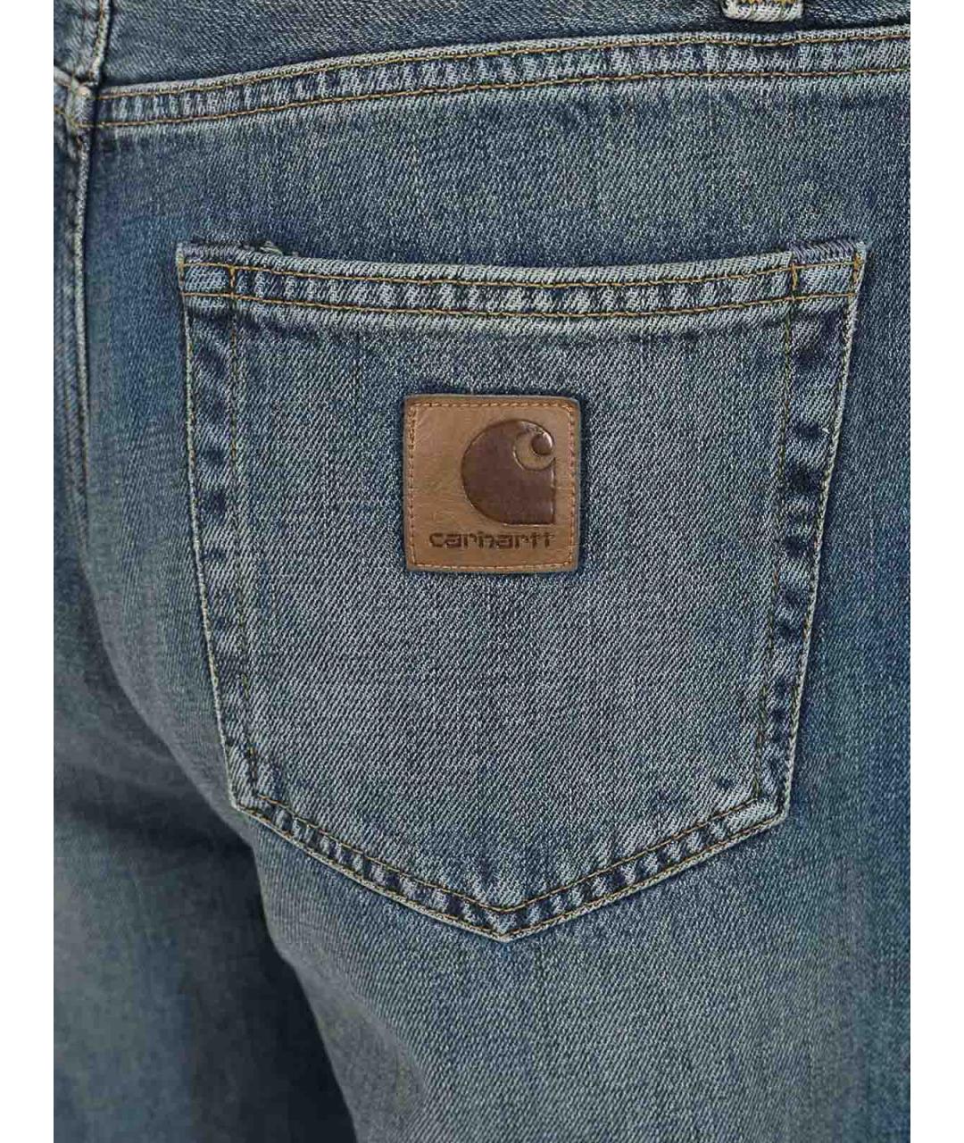 CARHARTT Синие хлопковые прямые джинсы, фото 5