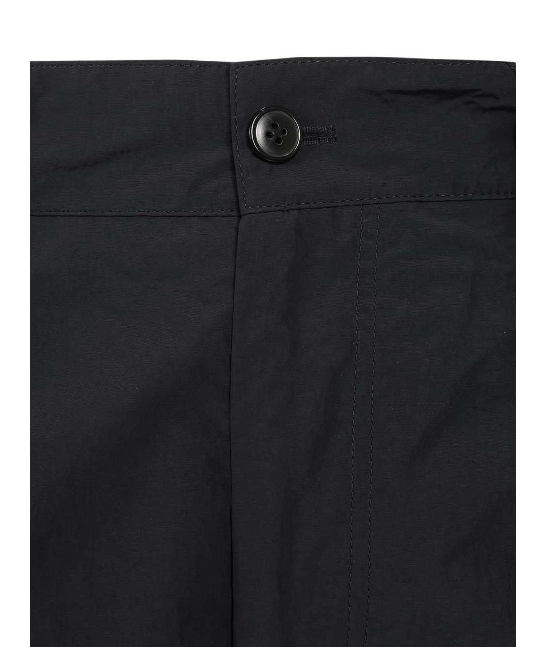 DRIES VAN NOTEN Темно-синие полиамидовые повседневные брюки, фото 4