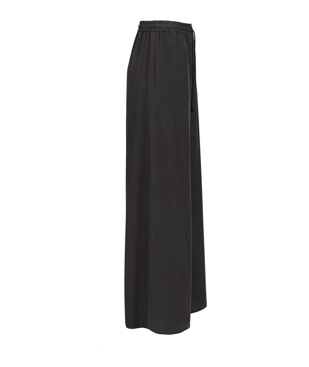 MAX MARA Синие шелковые прямые брюки, фото 3