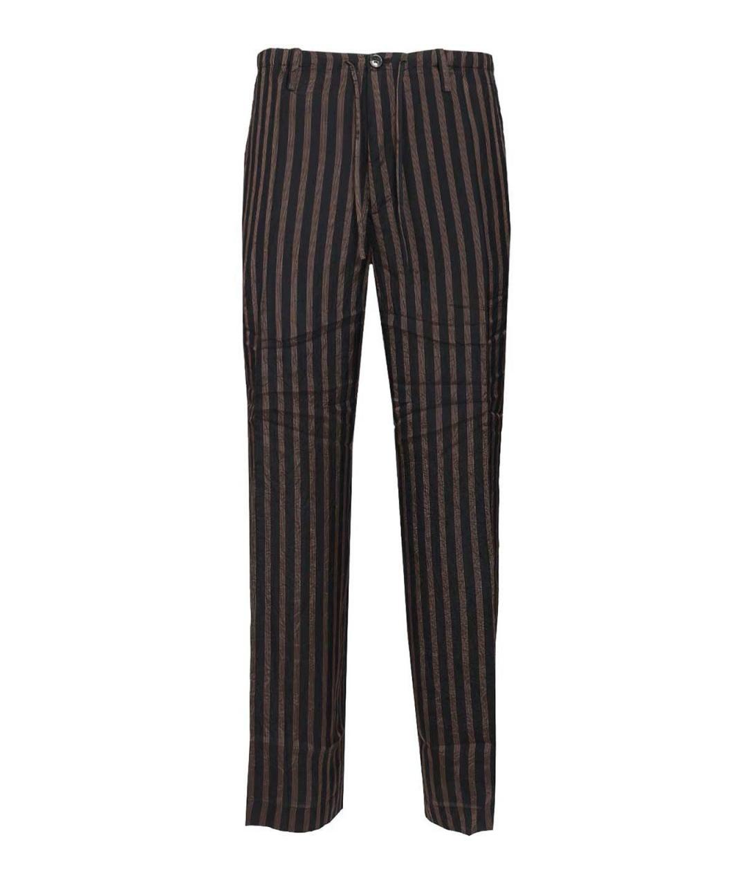 DRIES VAN NOTEN Мульти вискозные повседневные брюки, фото 1