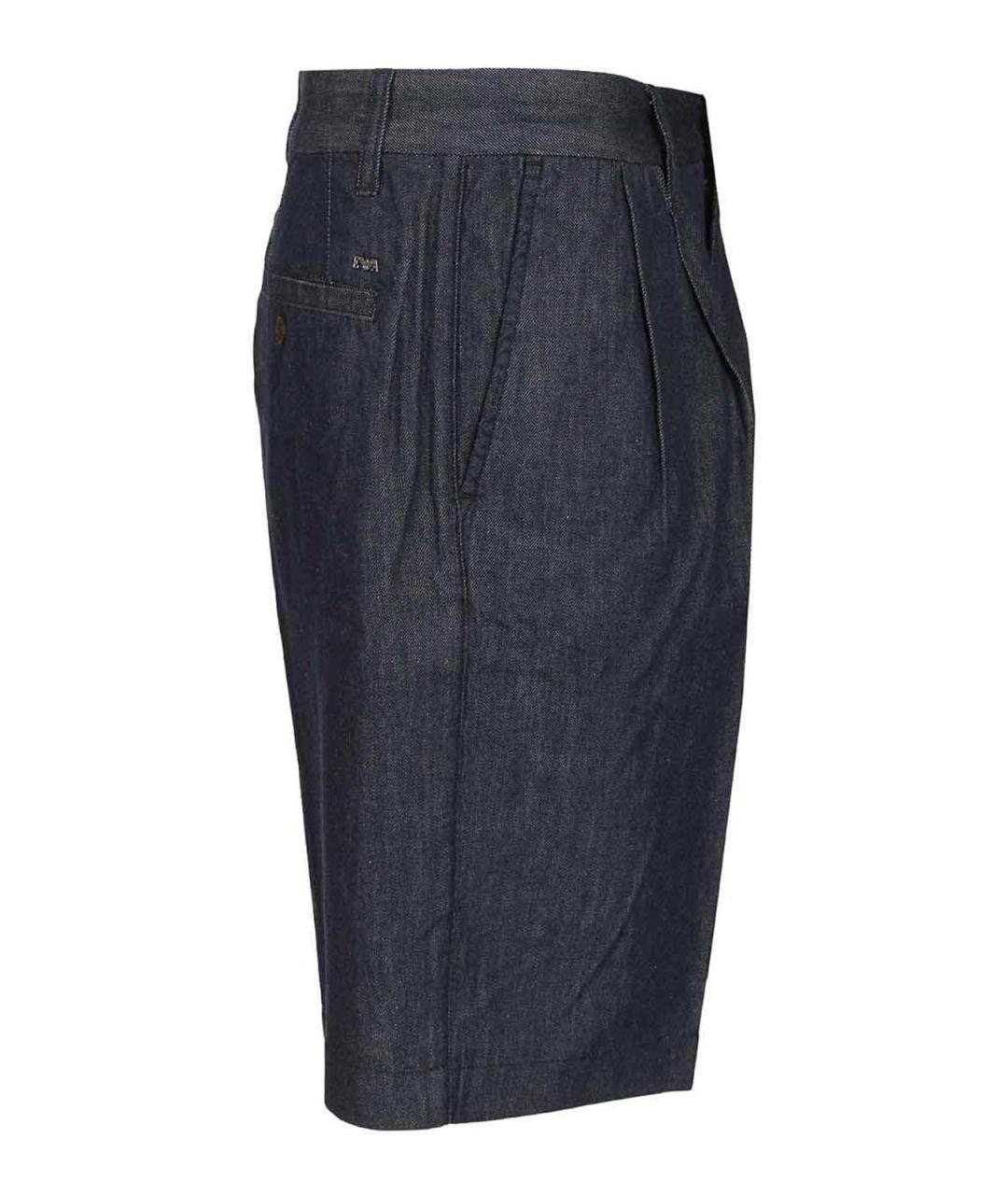EMPORIO ARMANI Синие хлопковые шорты, фото 3