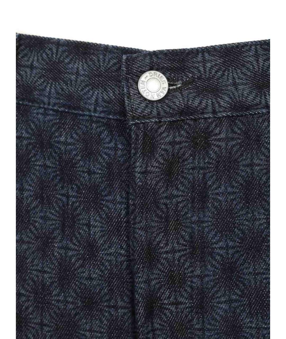 DRIES VAN NOTEN Синие хлопковые джинсы, фото 4