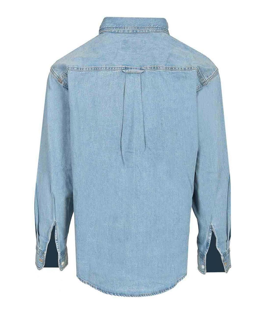 CARHARTT Голубая хлопковая кэжуал рубашка, фото 2