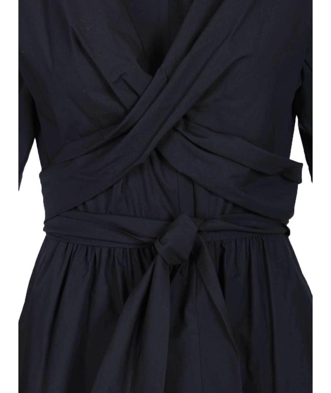 EMPORIO ARMANI Синее хлопковое повседневное платье, фото 4