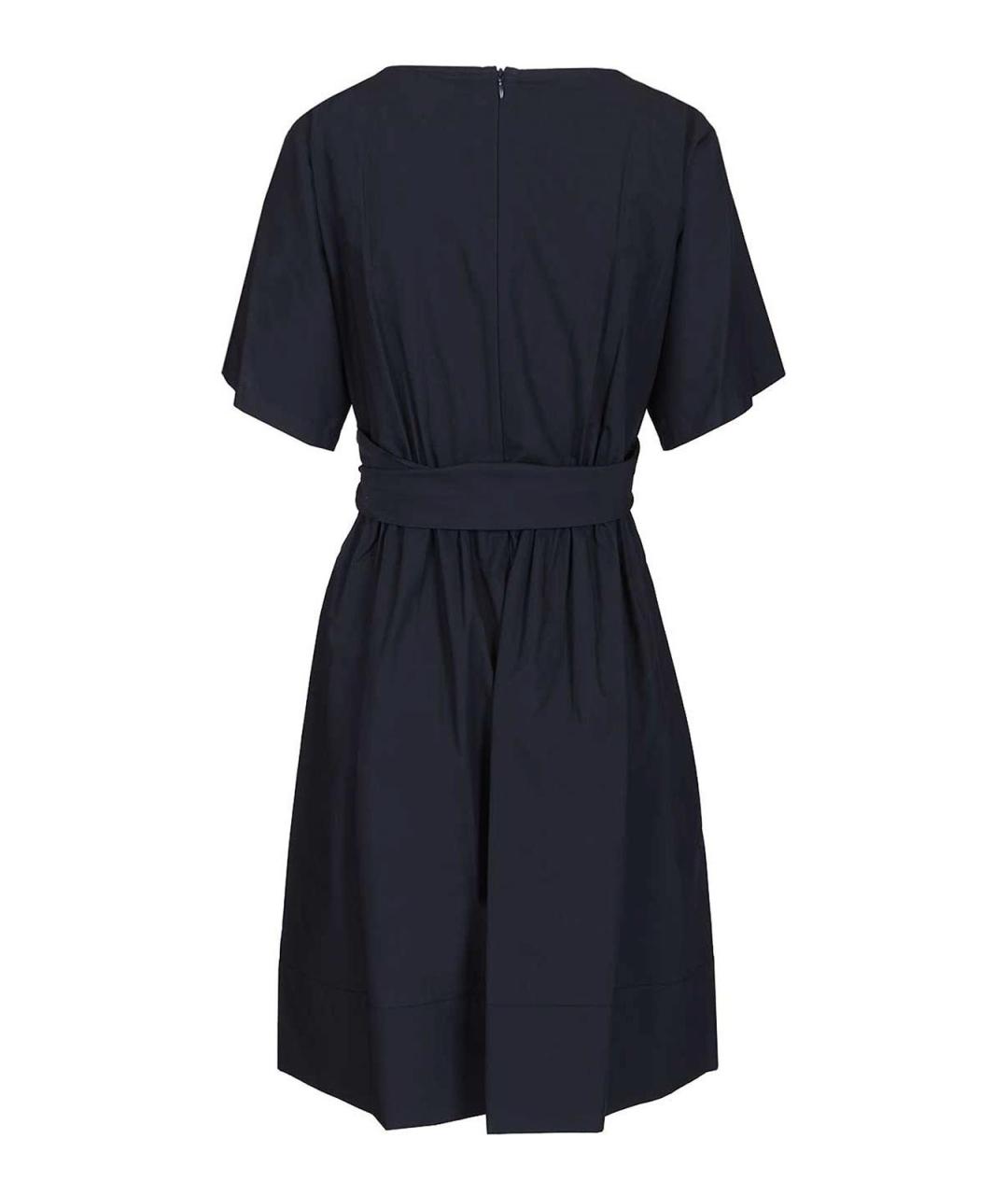 EMPORIO ARMANI Синее хлопковое повседневное платье, фото 2