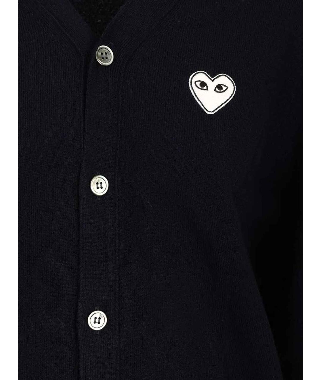 COMME DES GARÇONS PLAY Синий шерстяной кардиган, фото 4