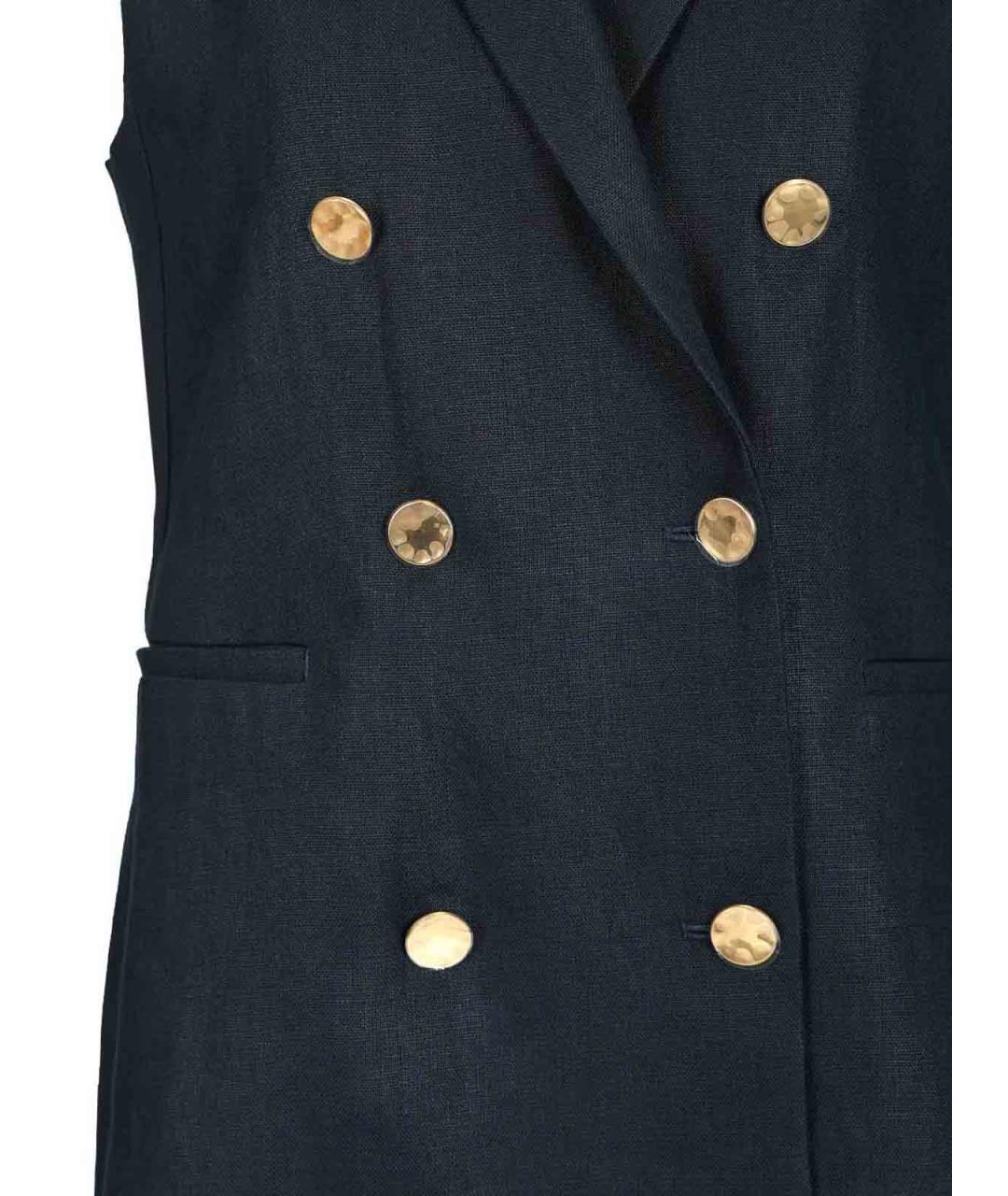'S MAX MARA Синяя льняная жилетка, фото 4