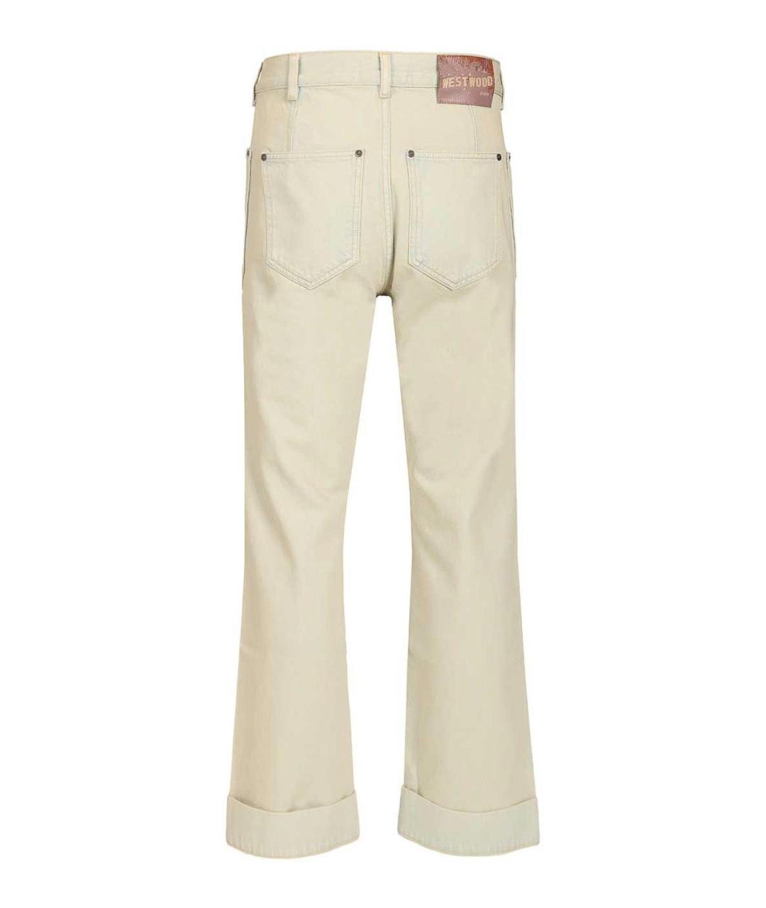 VIVIENNE WESTWOOD Голубые хлопковые прямые джинсы, фото 2
