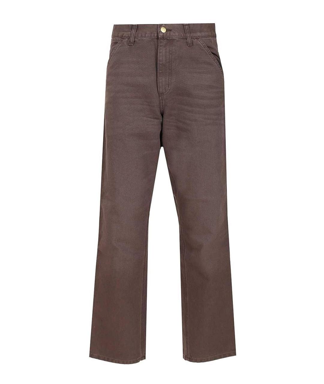 CARHARTT Серые хлопковые повседневные брюки, фото 1