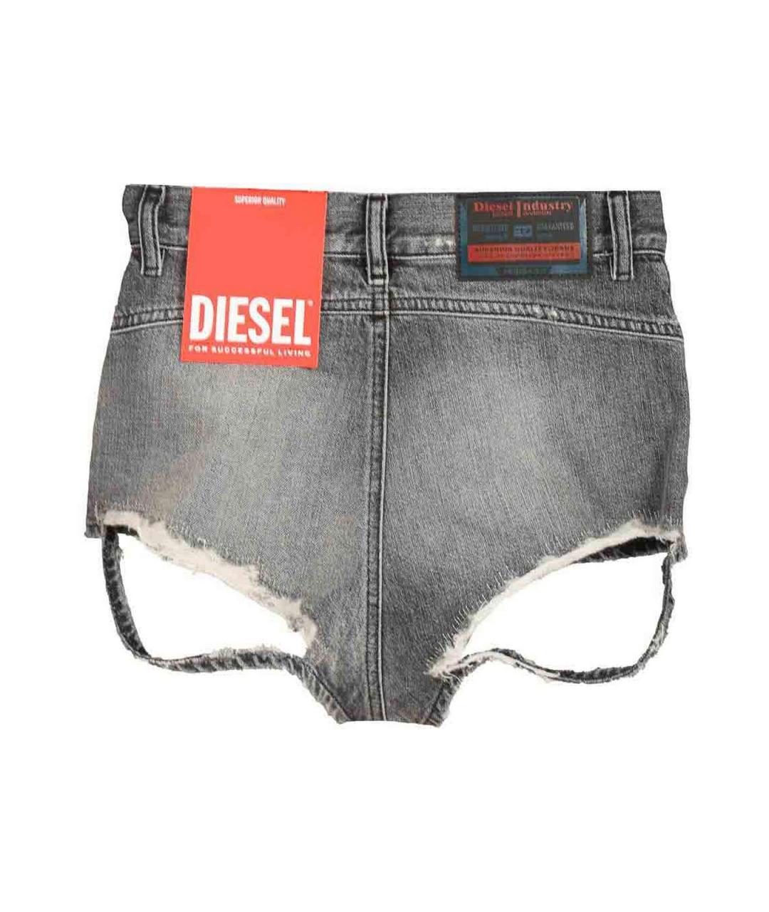 DIESEL Серые хлопковые шорты, фото 2
