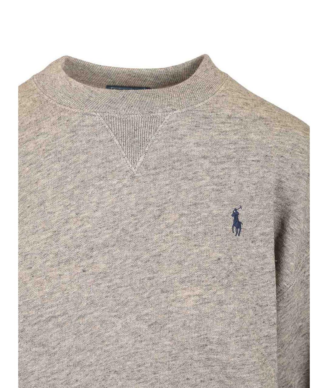POLO RALPH LAUREN Серый хлопковый джемпер / свитер, фото 3