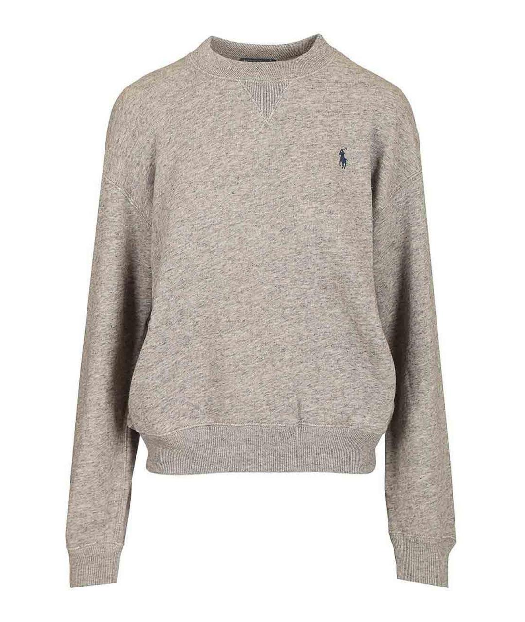 POLO RALPH LAUREN Серый хлопковый джемпер / свитер, фото 1