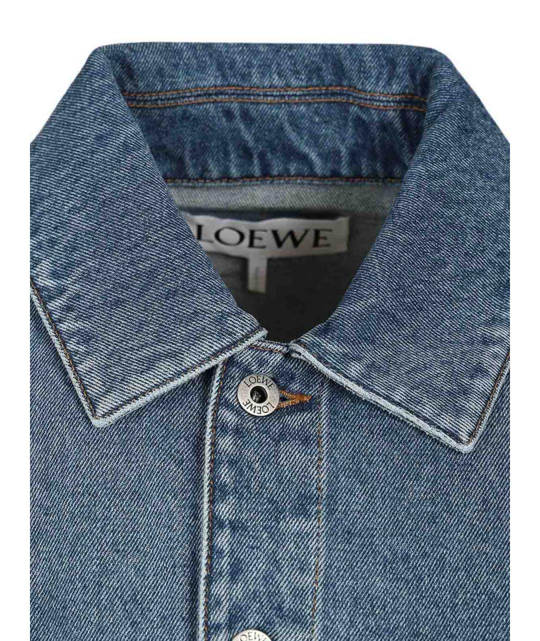 LOEWE Голубая хлопковая куртка, фото 4