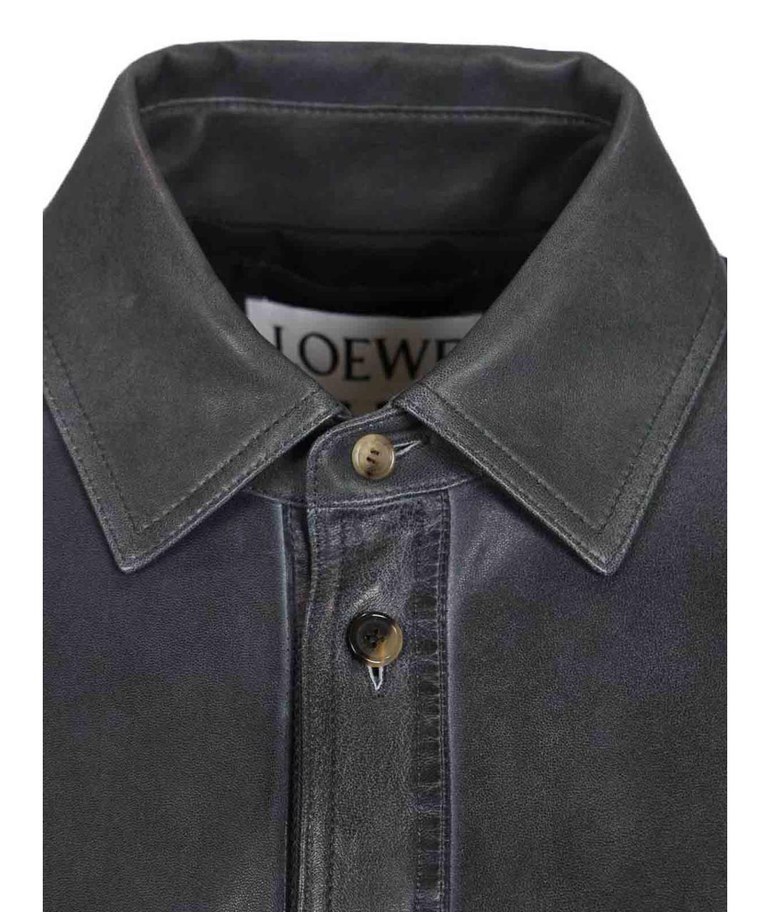 LOEWE Синяя кожаная куртка, фото 5
