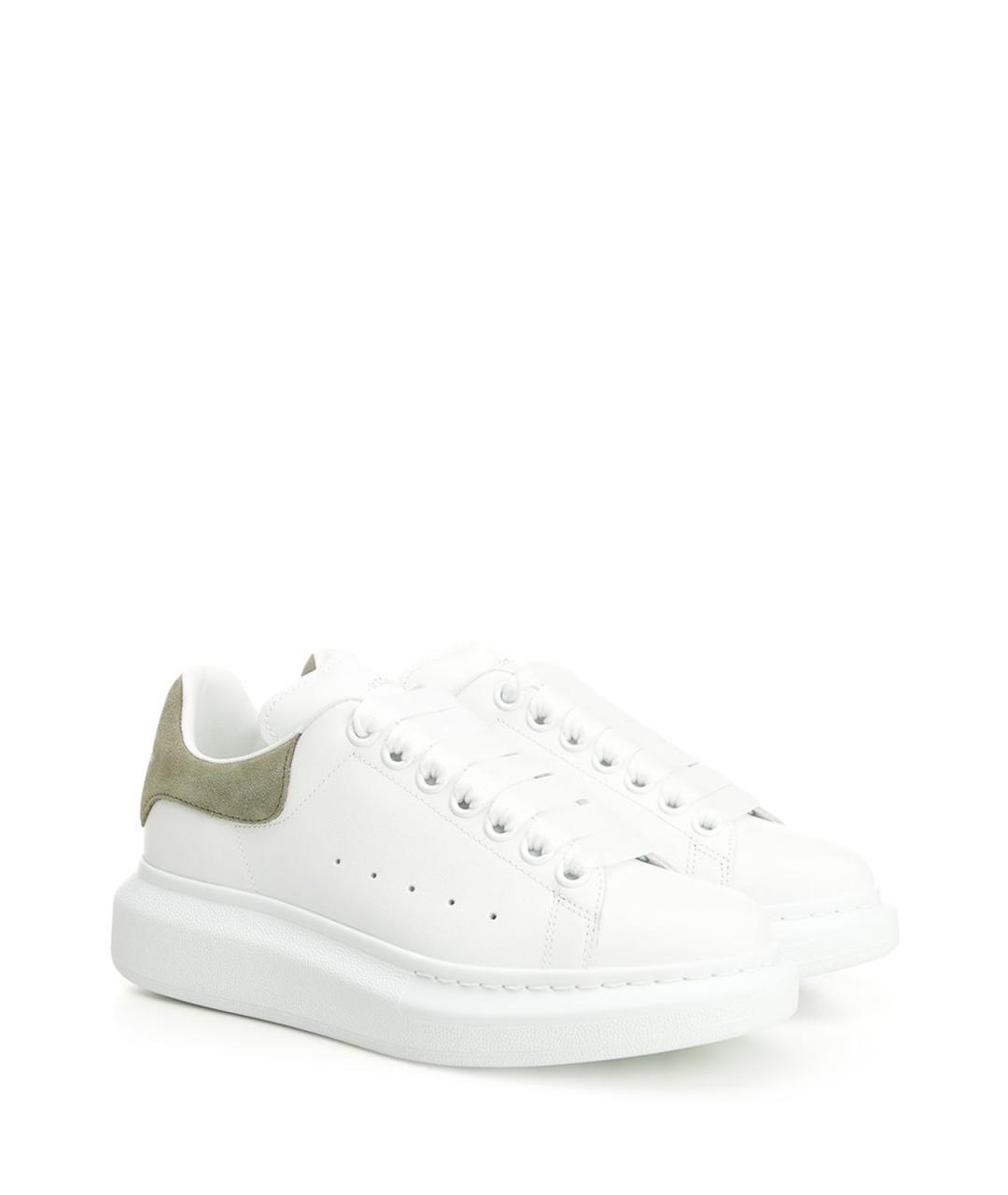 ALEXANDER MCQUEEN Белые кожаные кеды, фото 2