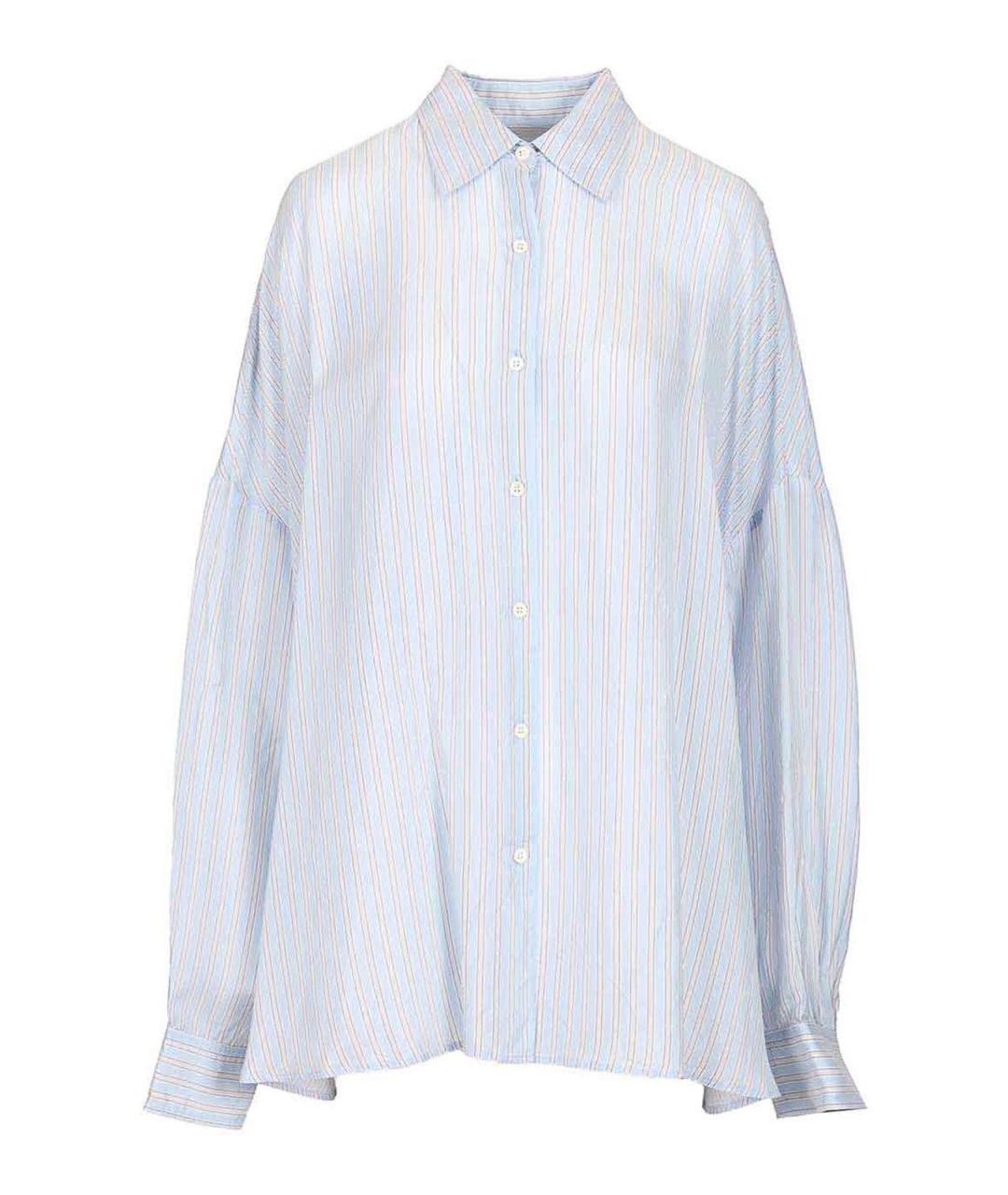 DRIES VAN NOTEN Голубая вискозная рубашка, фото 1