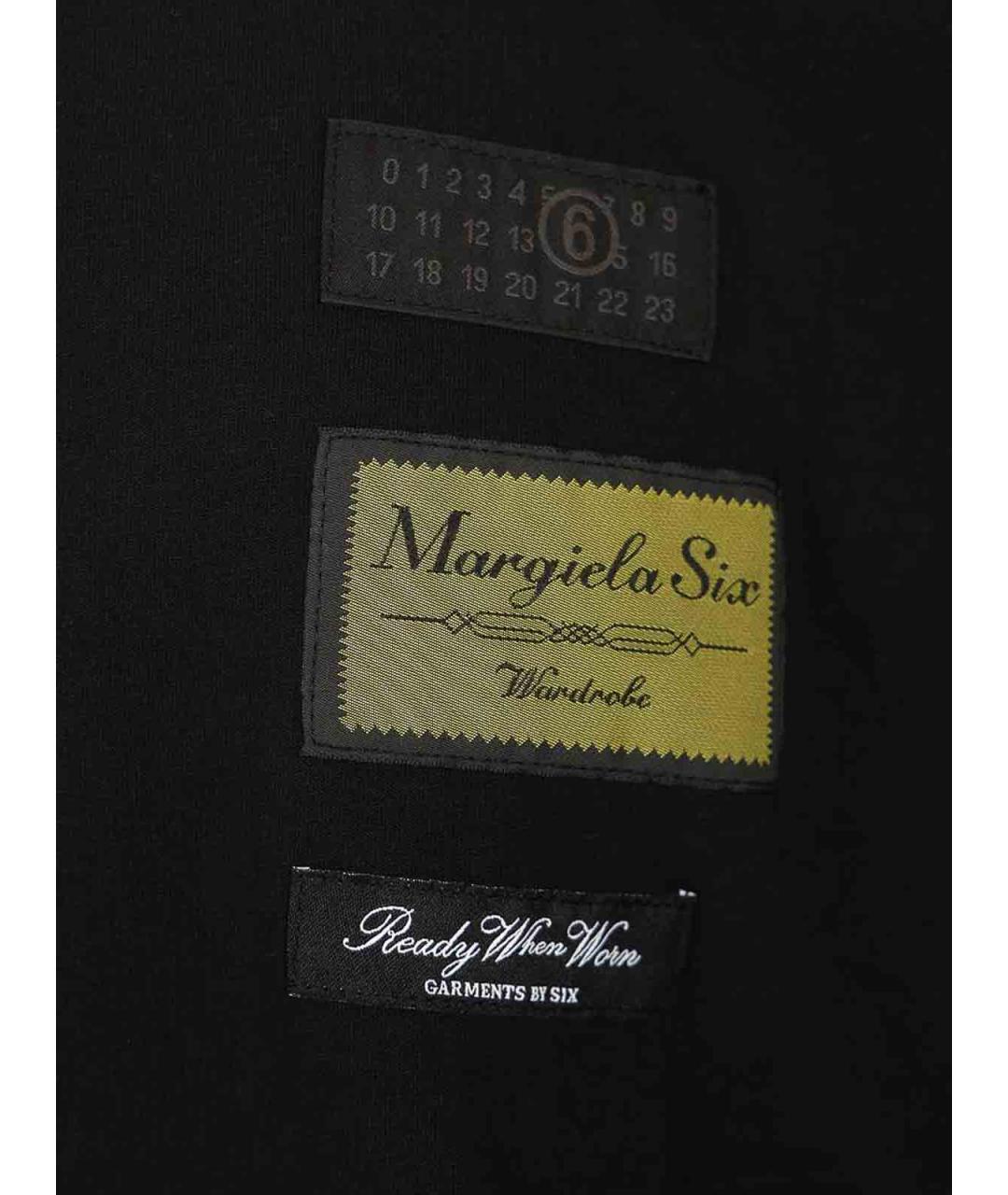 MM6 MAISON MARGIELA Черная хлопковая футболка, фото 3