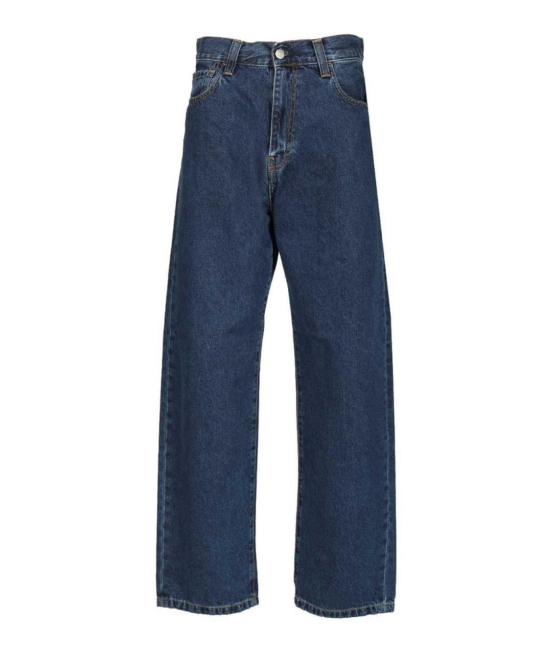 CARHARTT Синие хлопковые прямые джинсы, фото 1