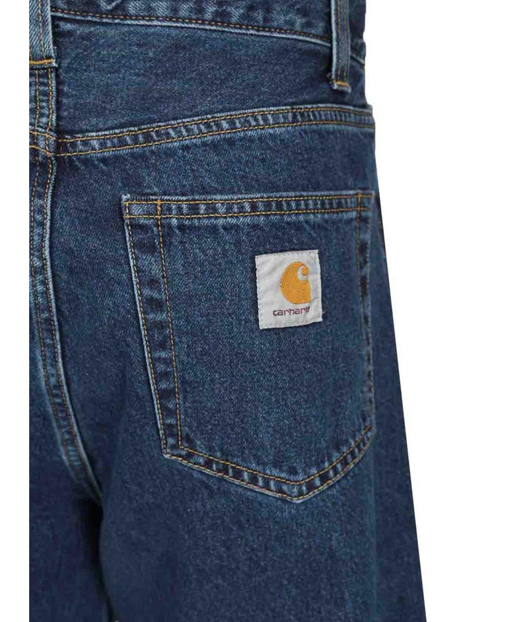 CARHARTT Синие хлопковые прямые джинсы, фото 4