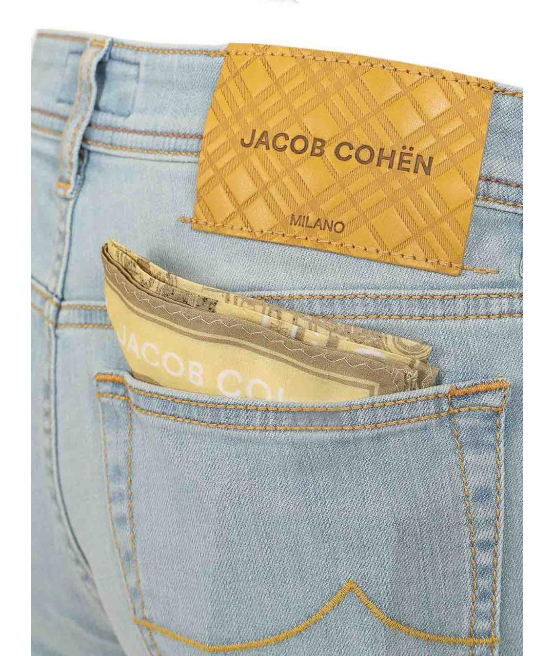 JACOB COHEN Голубые хлопковые джинсы скинни, фото 4