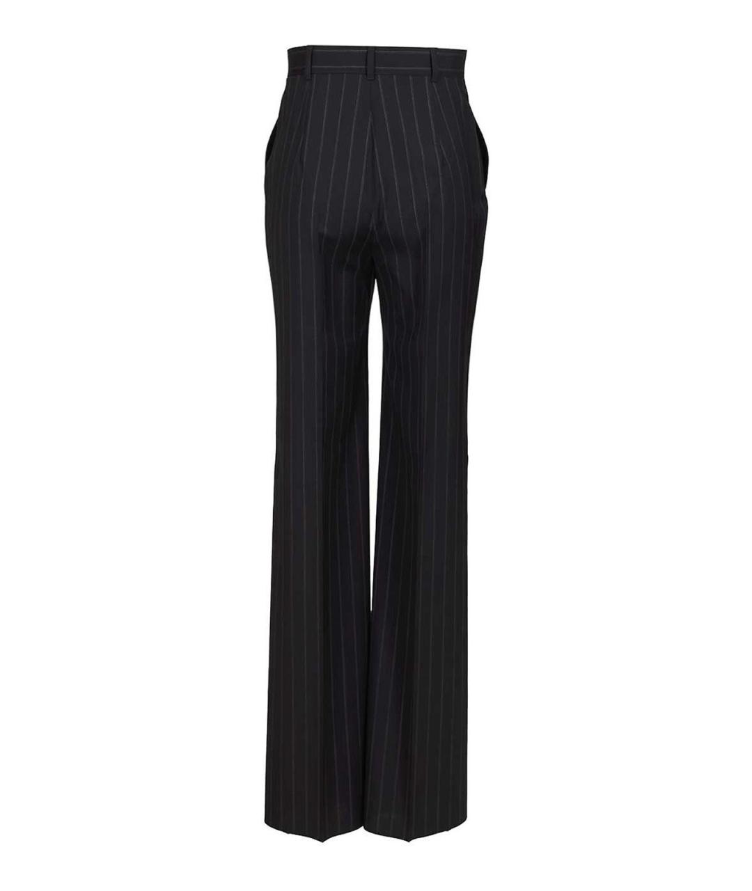 MAX MARA STUDIO Темно-синие шерстяные прямые брюки, фото 2