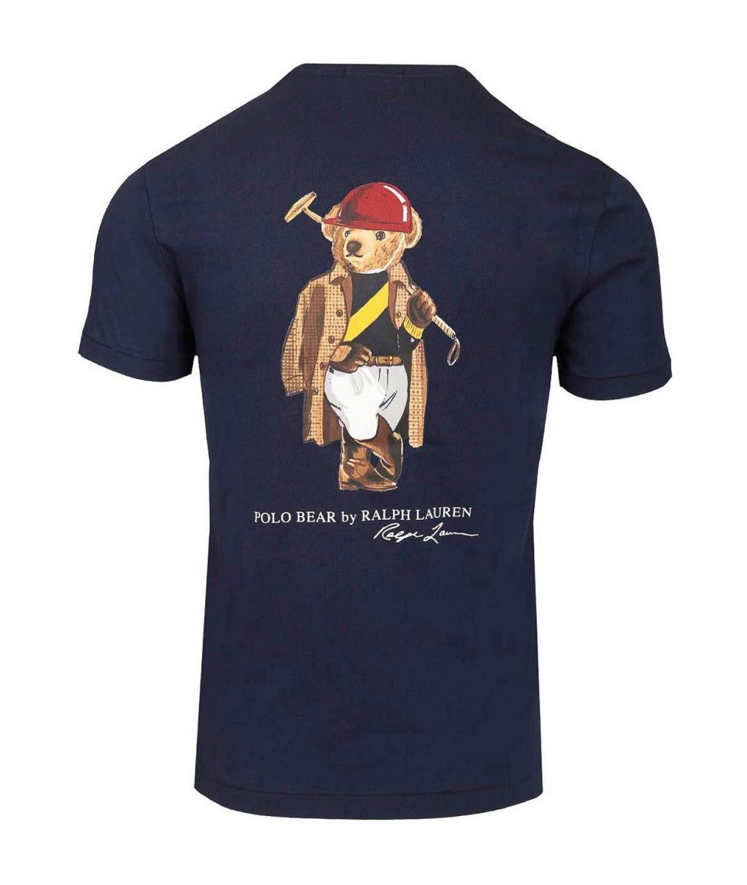 POLO RALPH LAUREN Синее хлопковое поло с коротким рукавом, фото 2