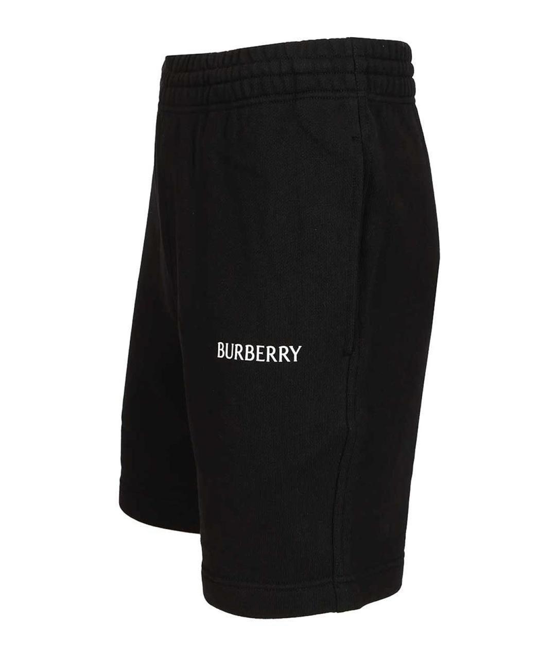 BURBERRY Черные хлопковые шорты, фото 3