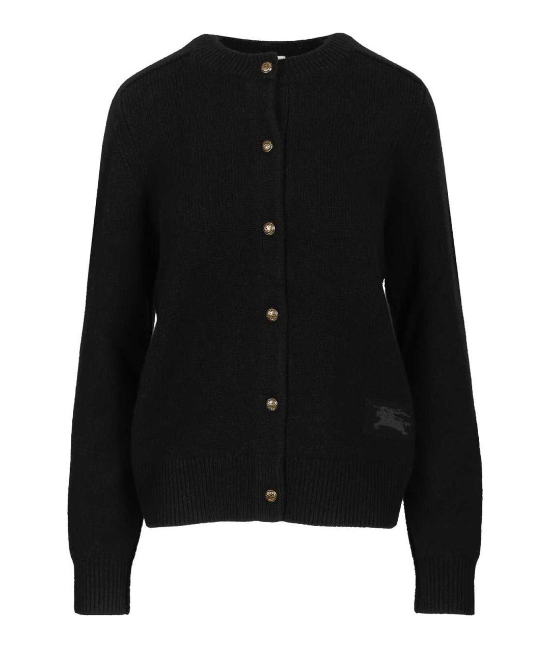 BURBERRY Черный кашемировый кардиган, фото 1