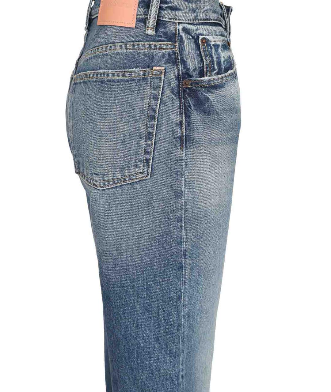 ACNE STUDIOS Синие хлопковые прямые джинсы, фото 3