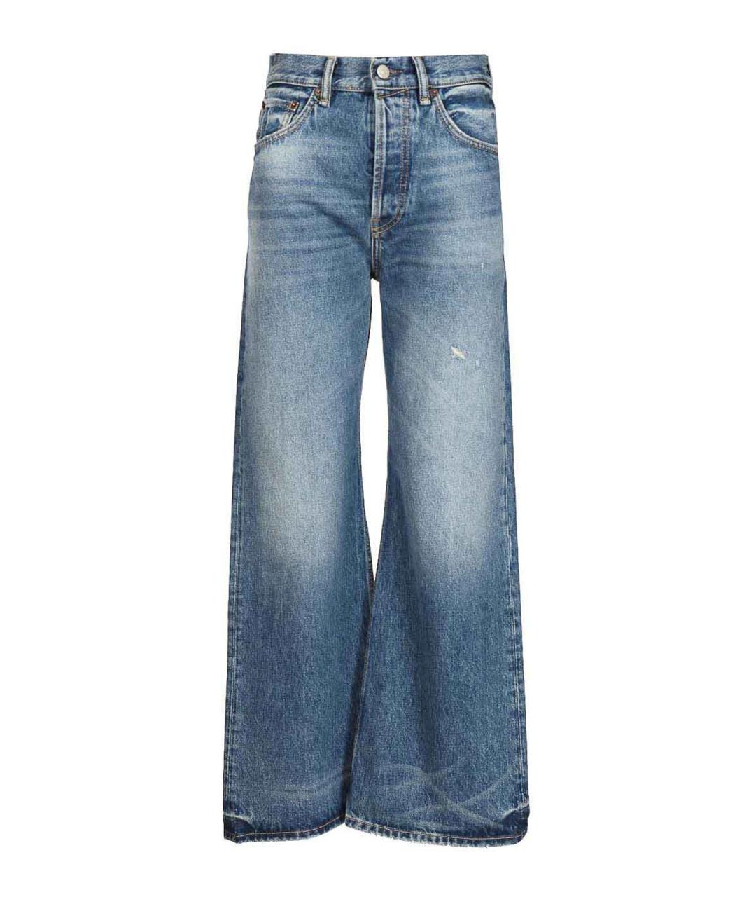 ACNE STUDIOS Синие хлопковые прямые джинсы, фото 1