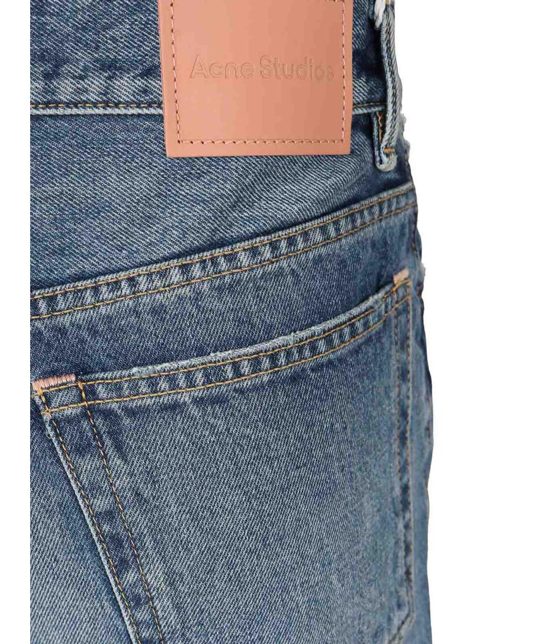 ACNE STUDIOS Синие хлопковые прямые джинсы, фото 4