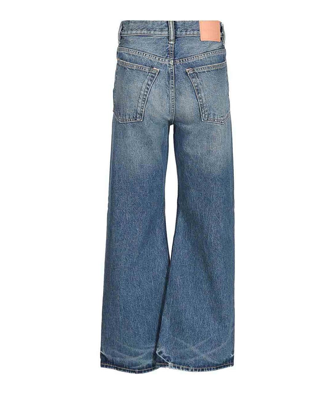 ACNE STUDIOS Синие хлопковые прямые джинсы, фото 2