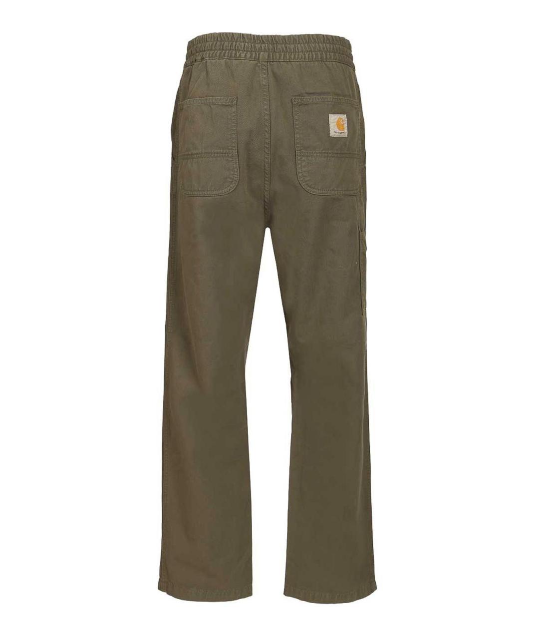 CARHARTT Хаки хлопковые повседневные брюки, фото 2