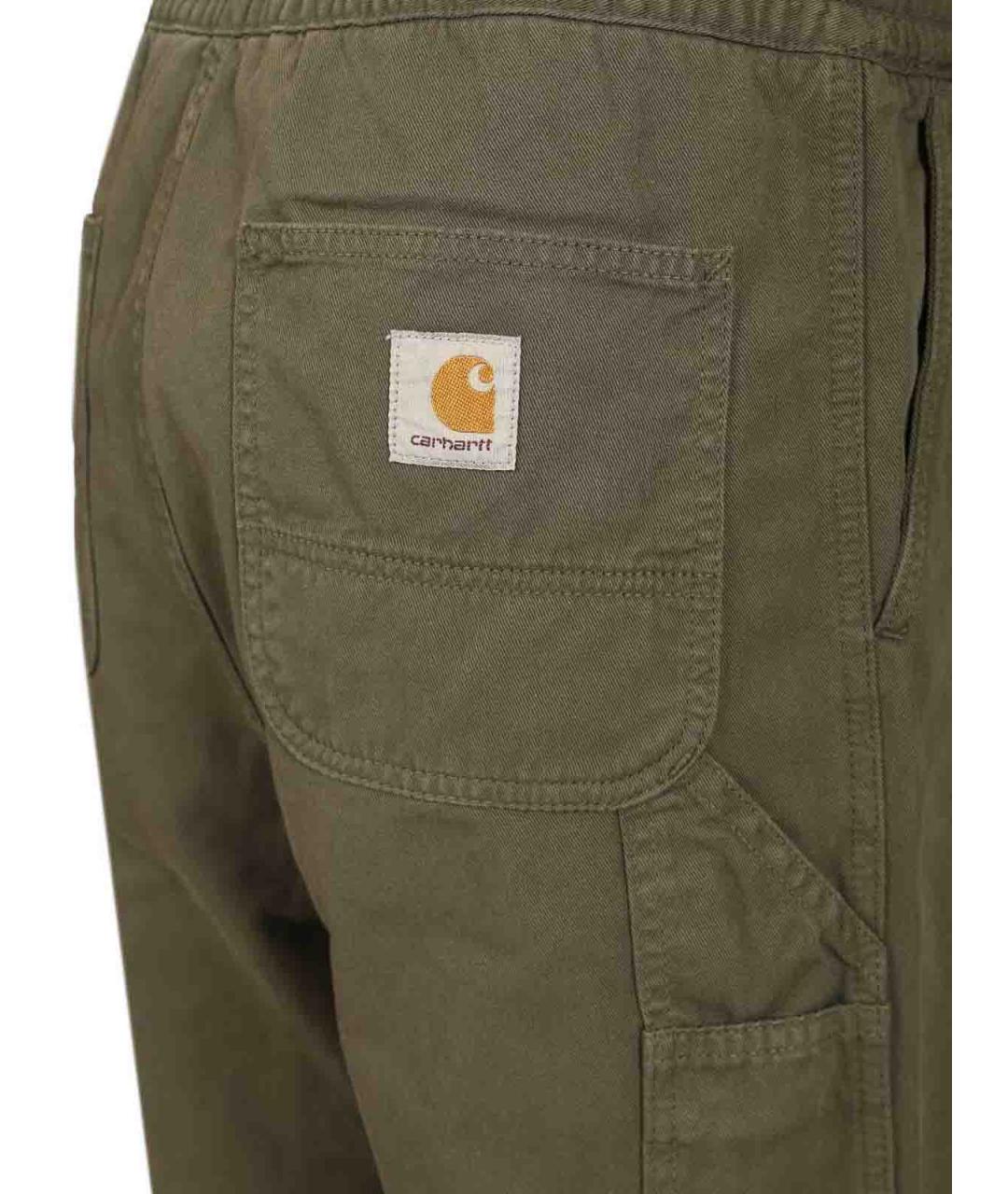 CARHARTT Хаки хлопковые повседневные брюки, фото 5