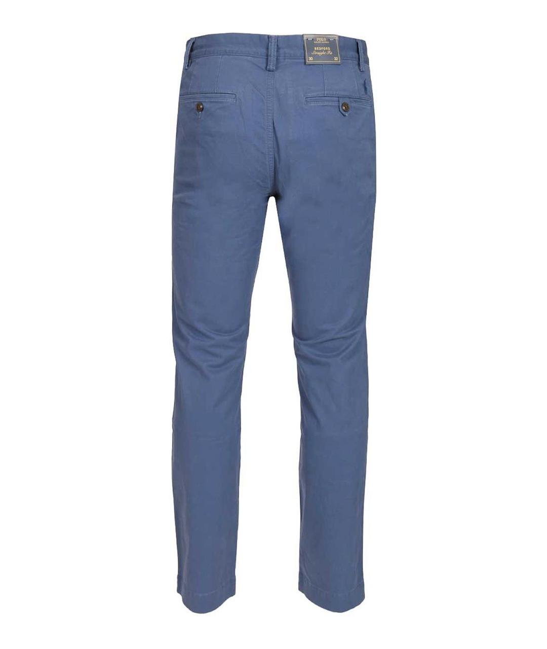 POLO RALPH LAUREN Синие хлопковые повседневные брюки, фото 2
