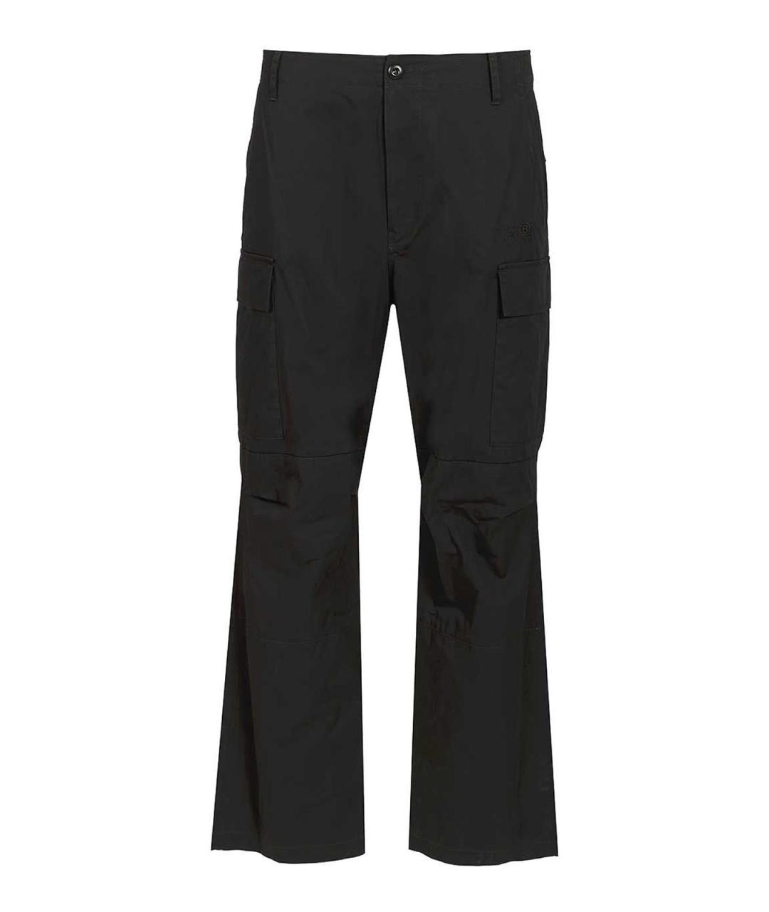 MM6 MAISON MARGIELA Черные хлопковые повседневные брюки, фото 1