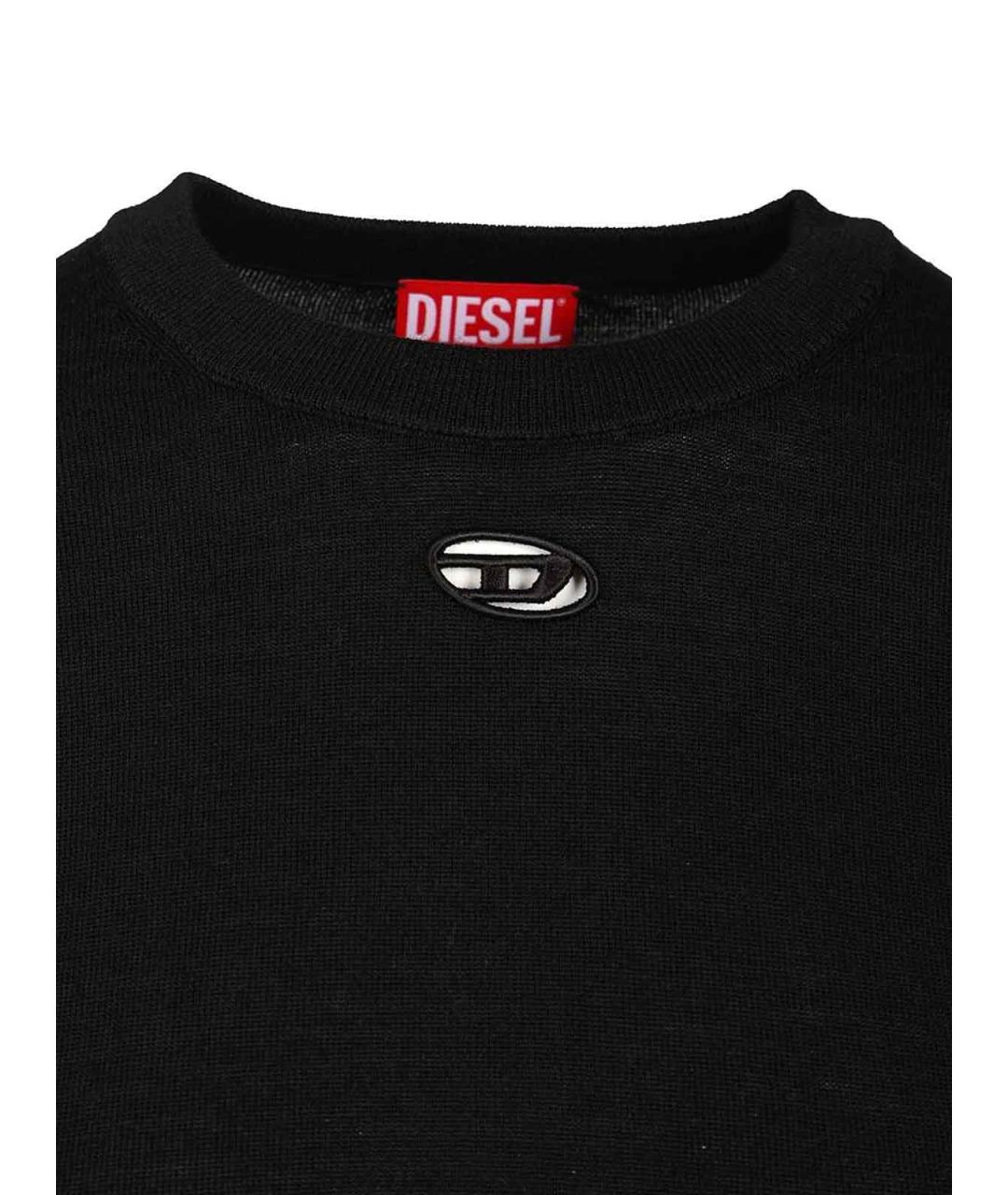 DIESEL Черный шерстяной джемпер / свитер, фото 3