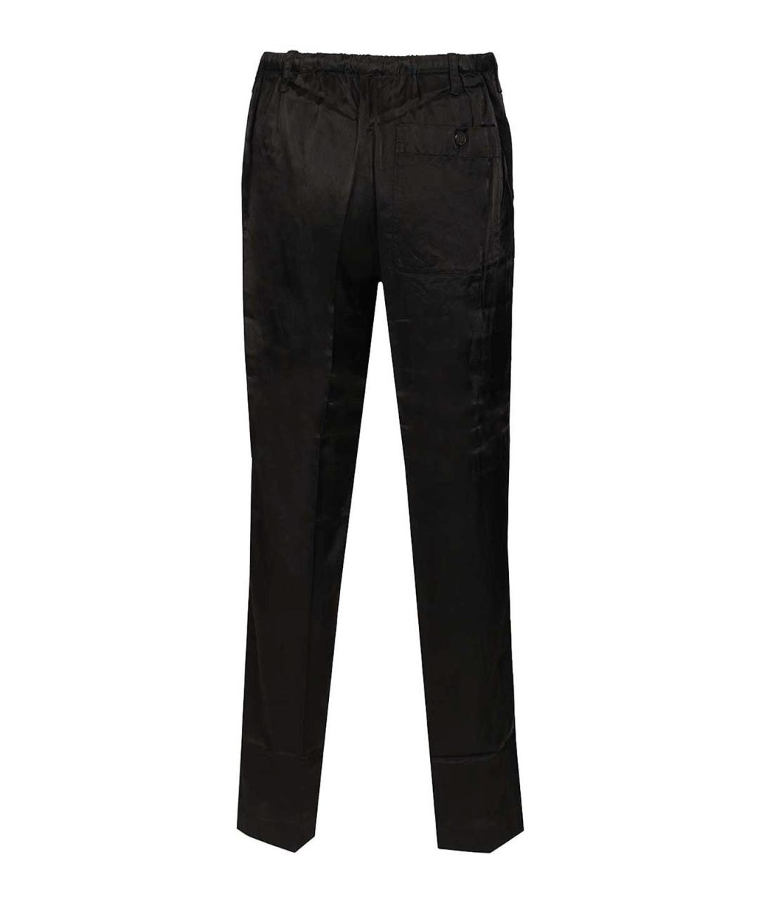 DRIES VAN NOTEN Черные вискозные повседневные брюки, фото 2