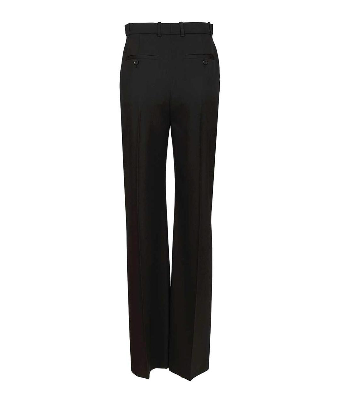 ALEXANDER MCQUEEN Черные шерстяные прямые брюки, фото 2